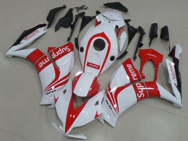 2012-2016 White Red Supreme Honda CBR1000RR Motorcycle Fairings UK