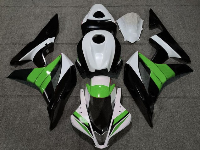 2007-2008 White Green Glossy Black Honda CBR600RR Motorcycle Fairings UK