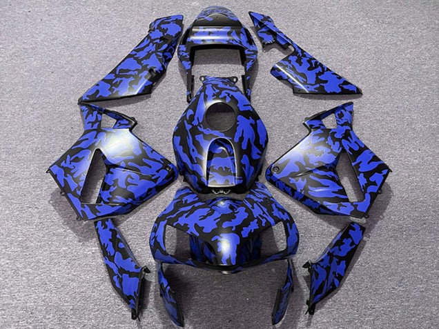 2003-2004 Blue Black Camouflage Honda CBR600RR Motorcycle Fairings UK