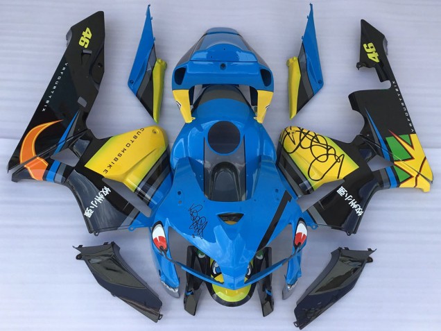 2005-2006 Blue Yellow Black Shark Honda CBR600RR Motorcycle Fairings UK