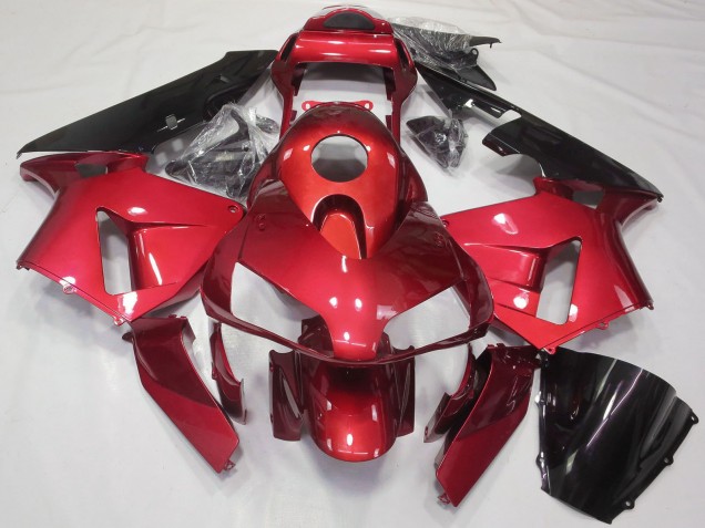 2003-2004 Red Glossy Black Honda CBR600RR Motorcycle Fairing Kits UK