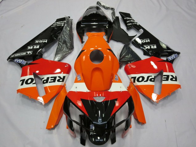 2005-2006 Orange White Red Glossy Black Repsol Honda CBR600RR Motorcycle Fairing UK