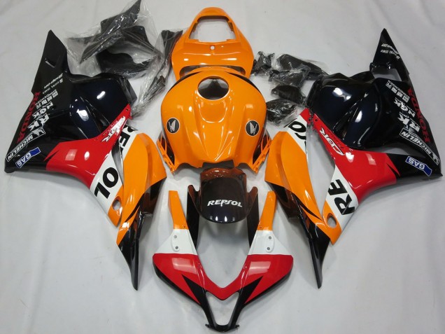 2009-2012 Orange White Red Glossy Black Repsol Honda CBR600RR Motorcycle Fairing UK