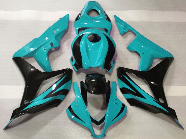 2007-2008 Cyan Blue Glossy Black OEM Style Honda CBR600RR Motorcycle Fairings UK