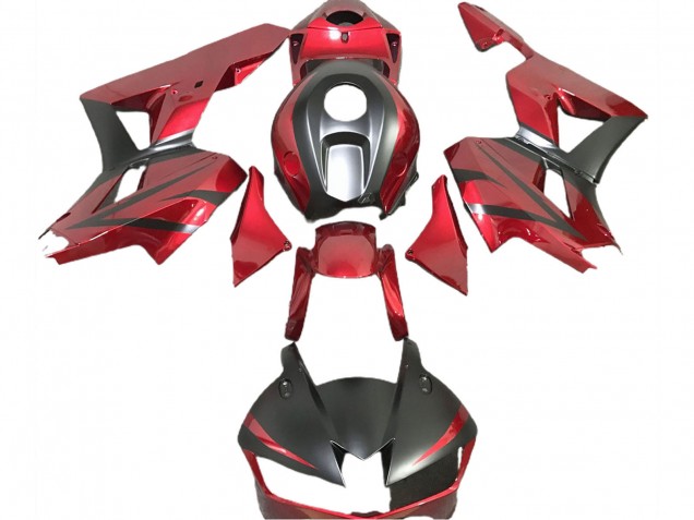 2013-2026 Deep Red Matte Black Honda CBR600RR Motorcycle Fairings UK