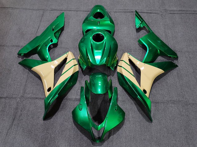 2007-2008 Emerald Green Tan Honda CBR600RR Motorcycle Fairings UK