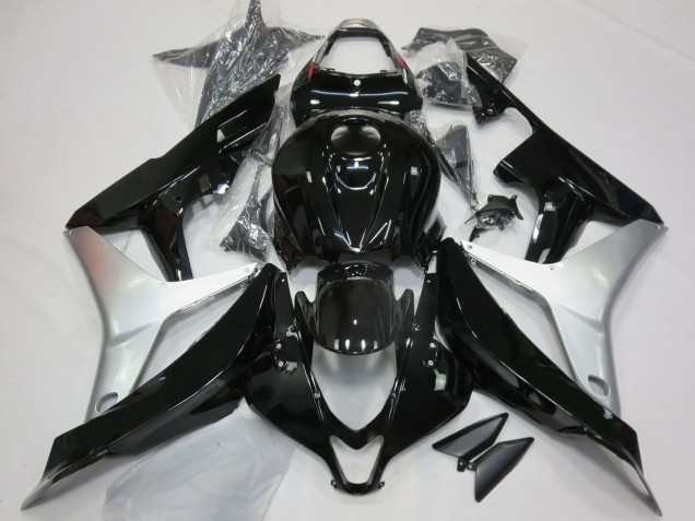 2007-2008 Silver Glossy Black Honda CBR600RR Motorcycle Fairings UK