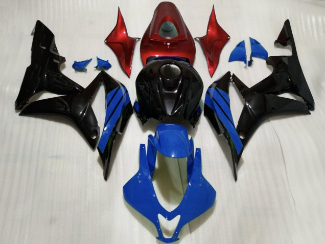 2007-2008 Red Blue Glossy Black Honda CBR600RR Motorcycle Fairings UK
