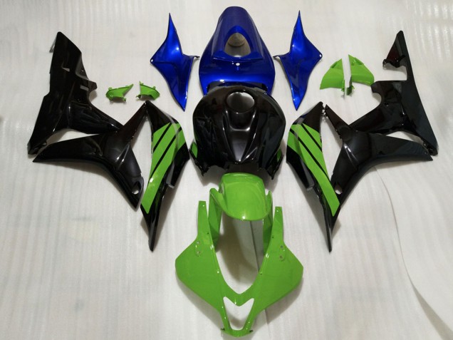 2007-2008 Blue Green Glossy Black Honda CBR600RR Motorcycle Fairings UK