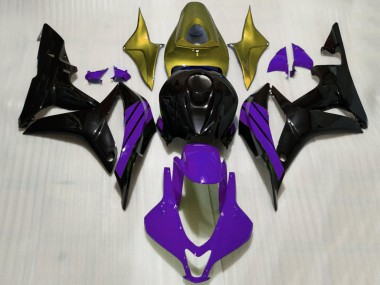 Buy 2007-2008 Gold Purple Glossy Black Honda CBR600RR Motorcycle Fairings UK