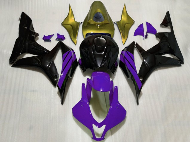 2007-2008 Gold Purple Glossy Black Honda CBR600RR Motorcycle Fairings UK