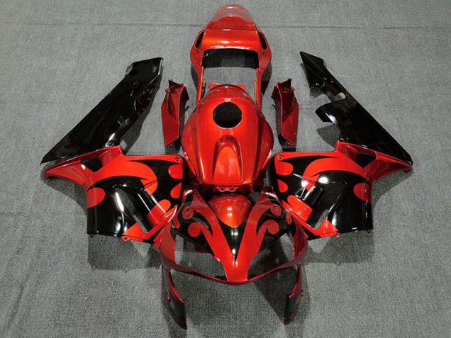 2003-2004 Red Glossy Black Honda CBR600RR Motorcycle Fairing UK