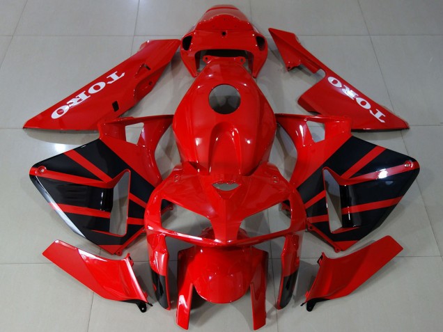 2005-2006 Glossy Red Black Honda CBR600RR Motorcycle Fairings UK