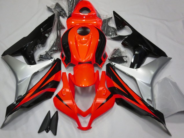 2007-2008 Silver Red Glossy Black OEM Style Honda CBR600RR Motorcycle Fairing UK