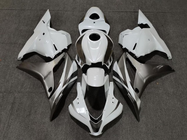 2009-2012 White Silver Glossy Black Honda CBR600RR Motorcycle Fairings UK