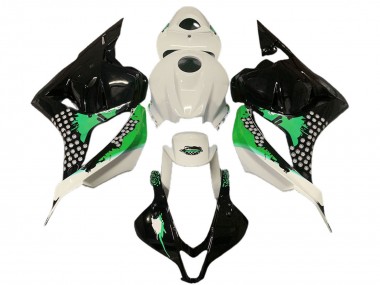 Buy 2009-2012 White Green Glossy Black Splatter Honda CBR600RR Motorcycle Fairings UK