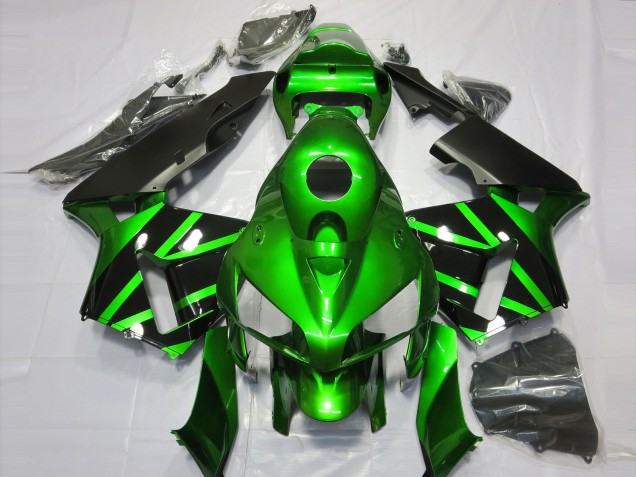 2005-2006 Green Black Honda CBR600RR Motorcycle Fairings UK
