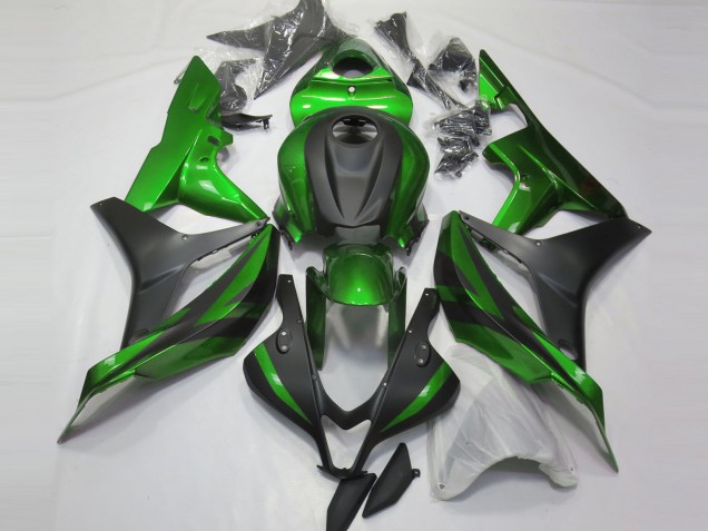 2007-2008 Green Matte Black Honda CBR600RR Motorcycle Fairings UK