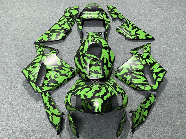 2003-2004 Green Black Camouflage Honda CBR600RR Motorcycle Fairings UK