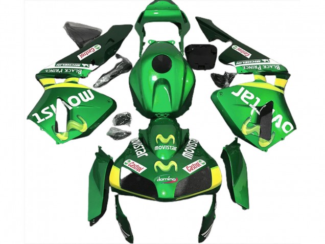 2003-2004 Green Yellow MoviStar Honda CBR600RR Motorcycle Fairings UK