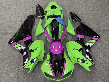 Buy 2013-2023 Green Blue Purple Glossy Black Shark Honda CBR600RR Motorcycle Fairings UK