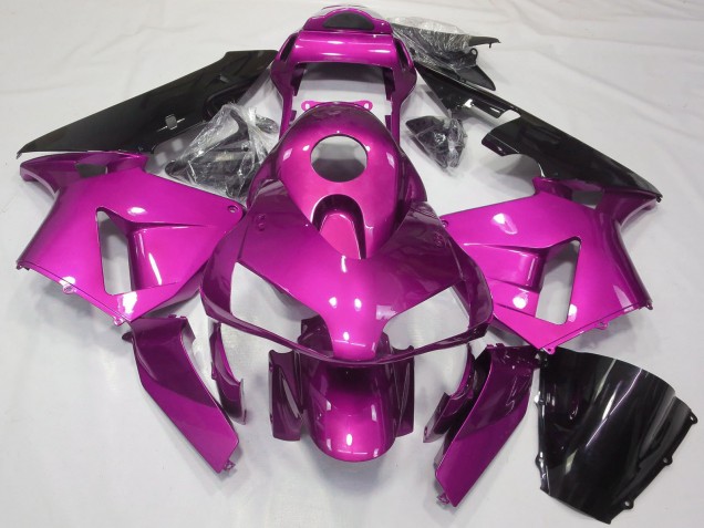 2003-2004 Hot Pink Glossy Black Honda CBR600RR Motorcycle Fairings UK