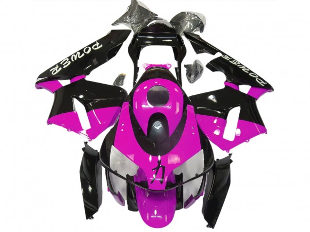 2003-2004 Hot Pink Glossy Black Power Honda CBR600RR Motorcycle Fairings UK