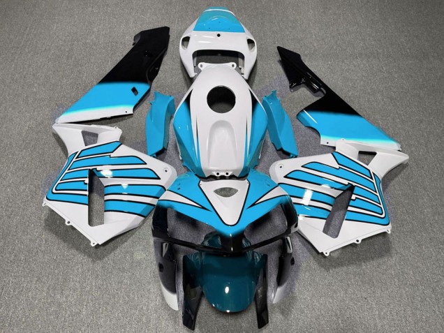 2005-2006 White Light Blue Wings Honda CBR600RR Motorcycle Fairings UK