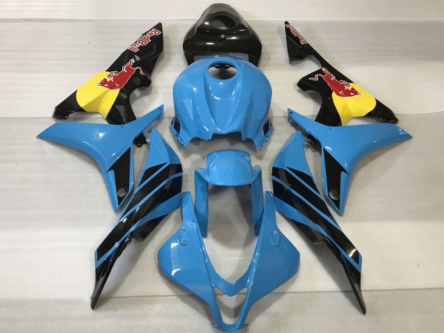 2007-2008 Light Blue Yellow Glossy Black Red Bull Honda CBR600RR Motorcycle Fairings UK