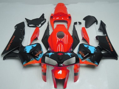 Buy 2005-2006 Red Light Blue Black Splatter Honda CBR600RR Motorcycle Fairings UK