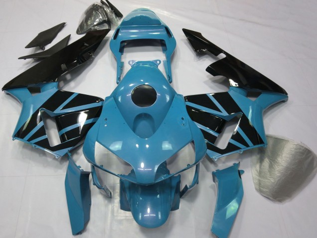 2003-2004 Light Blue Glossy Black Honda CBR600RR Motorcycle Fairings UK