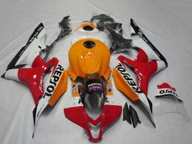 Buy 2007-2008 Orange White Red Glossy Black Repsol Honda CBR600RR Motorcycle Fairings UK