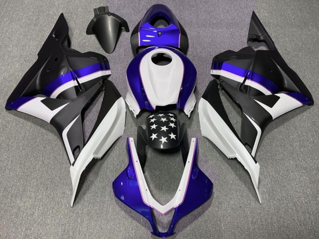 2009-2012 Dark Blue Matte Black Star Honda CBR600RR Motorcycle Fairings UK