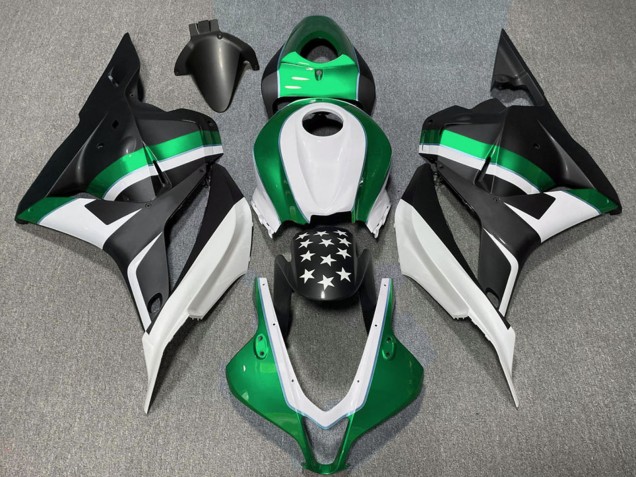 2009-2012 White Green Matte Black Star Honda CBR600RR Motorcycle Fairings UK