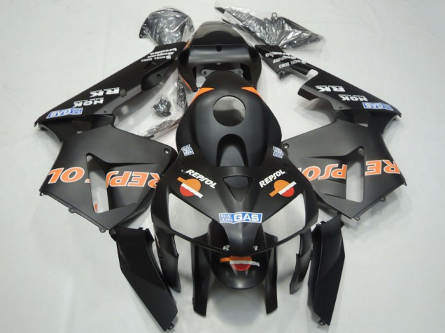 2003-2004 Matte Black Orange Repsol Honda CBR600RR Motorcycle Fairings UK