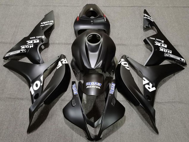 2007-2008 Matte Black White Repsol Honda CBR600RR Motorcycle Fairings UK