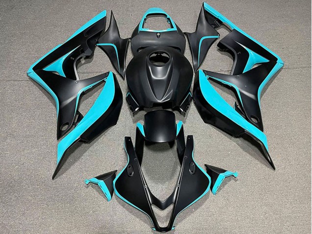 2007-2008 Cyan Blue Matte Black Honda CBR600RR Motorcycle Fairing UK