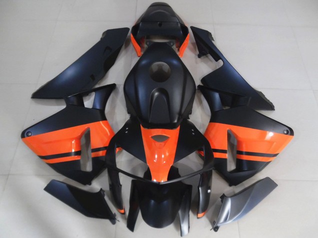 2005-2006 Matte Black Glossy Orange Honda CBR600RR Motorcycle Fairings UK