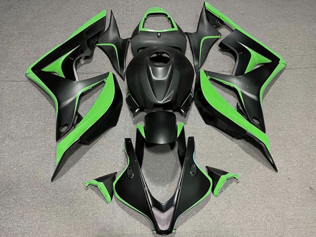 2007-2008 Green Matte Black Honda CBR600RR Motorcycle Fairing UK