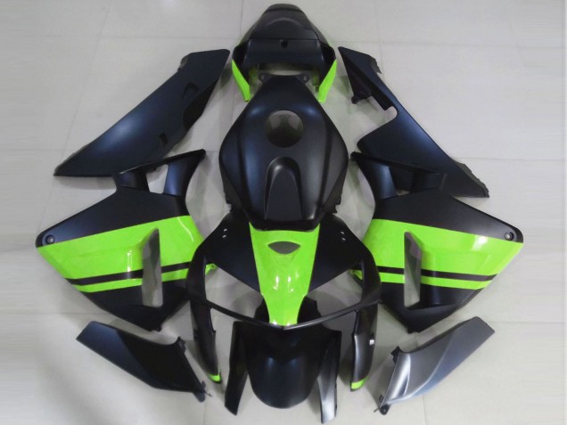 2005-2006 Matte Black Light Green Honda CBR600RR Motorcycle Fairings UK