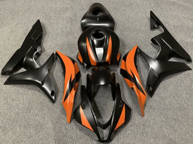2007-2008 Orange Matte Black Honda CBR600RR Motorcycle Fairings UK