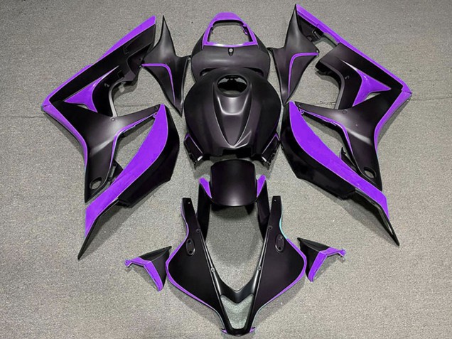 2007-2008 Purple Matte Black Honda CBR600RR Motorcycle Fairings UK