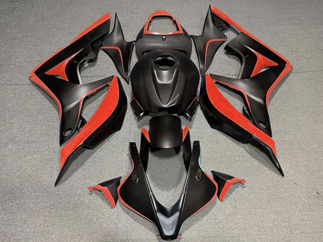 2007-2008 Red Matte Black Honda CBR600RR Motorcycle Fairing UK