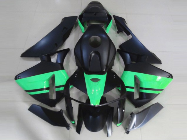 2005-2006 Matte Black Special Green Honda CBR600RR Motorcycle Fairings UK