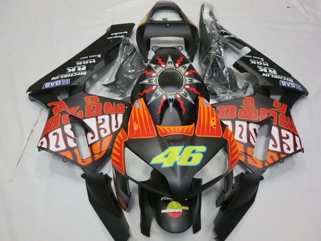 2003-2004 Matte Black Orange Yellow Rossi 46 Honda CBR600RR Motorcycle Fairings UK