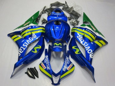 Buy 2009-2012 Blue Green MoviStar Honda CBR600RR Motorcycle Fairings UK