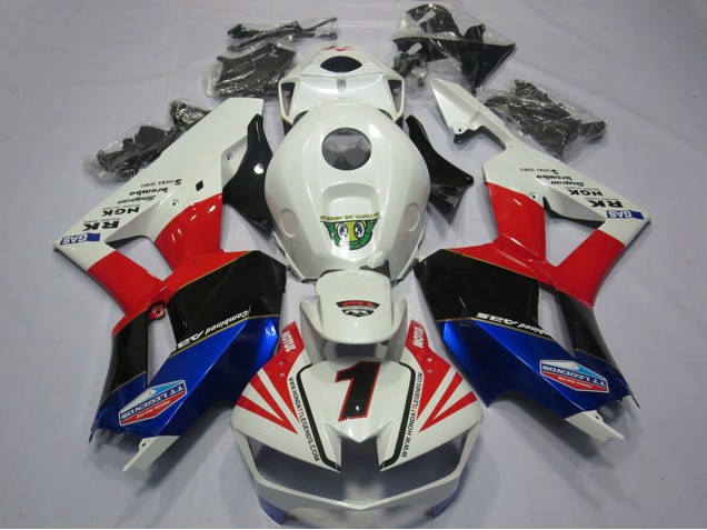 2013-2026 White Red Blue Black Number 1 Honda CBR600RR Motorcycle Fairings UK