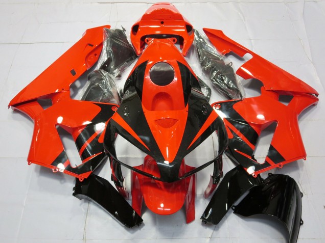 2005-2006 Red Black Stripe Honda CBR600RR Motorcycle Fairings UK