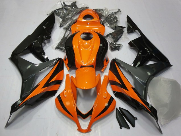 2007-2008 Orange Grey Glossy Black Honda CBR600RR Motorcycle Fairings UK