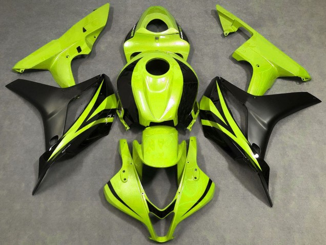 2007-2008 Neon Yellow Matte Black OEM Style Honda CBR600RR Motorcycle Fairings UK
